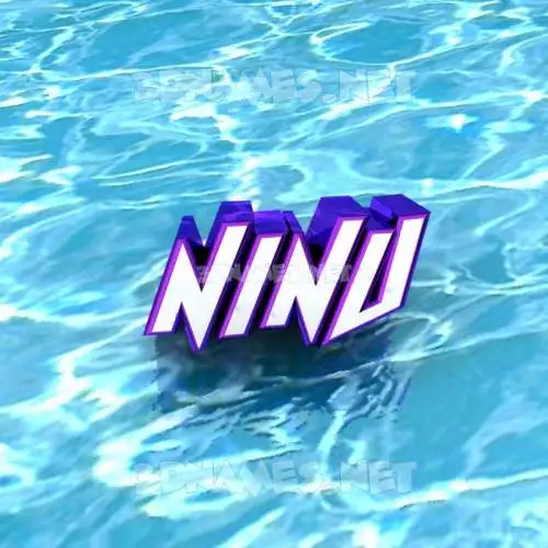 ninu in Water style - 3D name wallpaper ninu in Water style - 3D name wallpaper