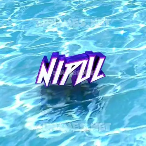 nipul in Water style - 3D name wallpaper