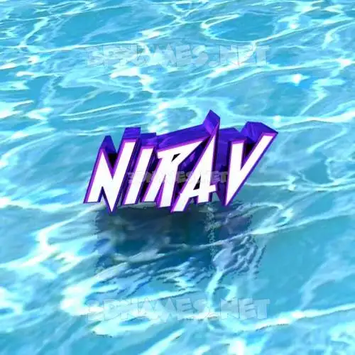 nirav in Water style - 3D name wallpaper