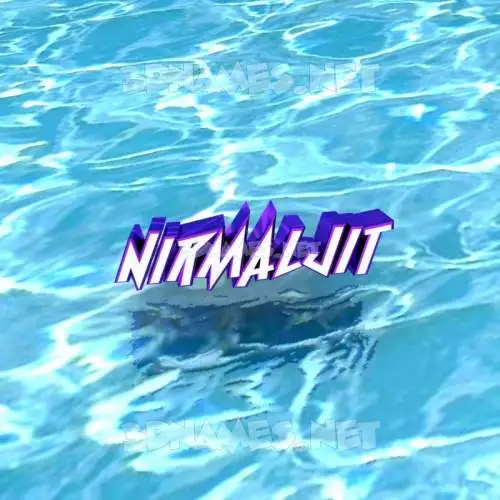 nirmaljit in Water style - 3D name wallpaper