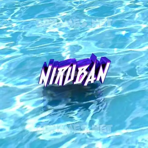 niruban in Water style - 3D name wallpaper