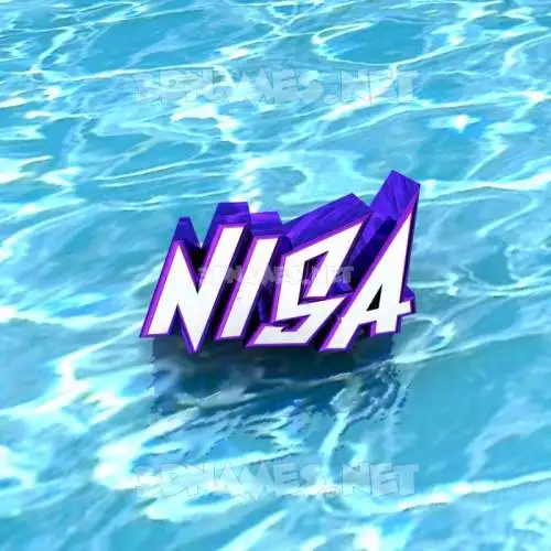nisa in Water style - 3D name wallpaper nisa in Water style - 3D name wallpaper