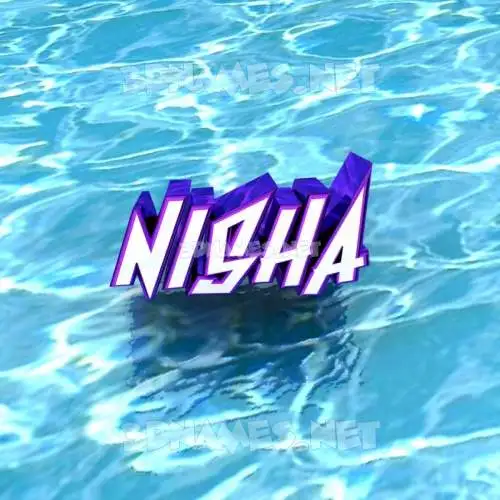 nisha in Water style - 3D name wallpaper