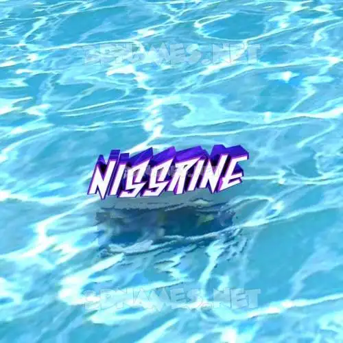 nissrine in Water style - 3D name wallpaper