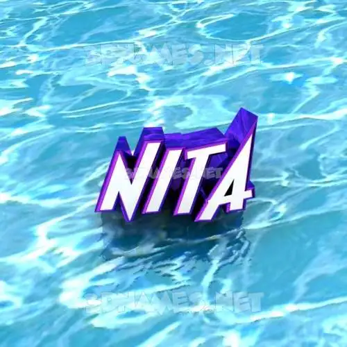 nita in Water style - 3D name wallpaper nita in Water style - 3D name wallpaper