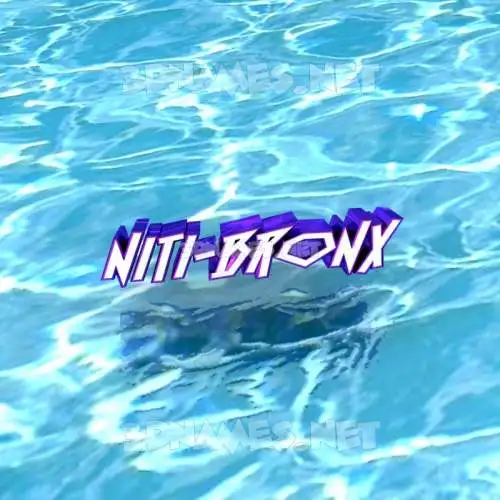 niti-bronx in Water style - 3D name wallpaper
