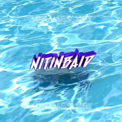 nitinbaid in Water style - 3D name wallpaper