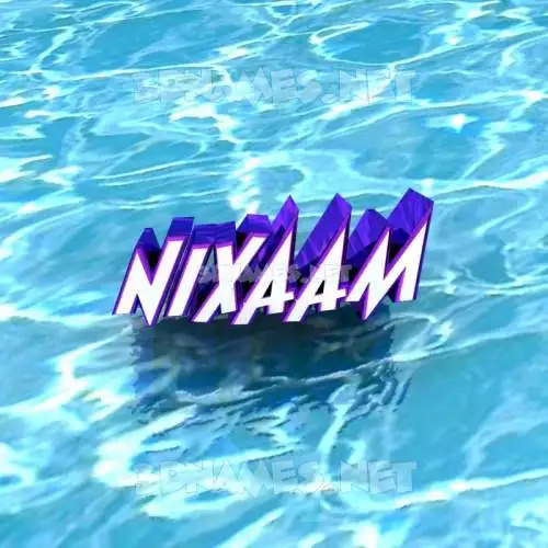 nixaam in Water style - 3D name wallpaper