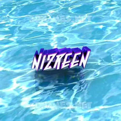 nizreen in Water style - 3D name wallpaper nizreen in Water style - 3D name wallpaper
