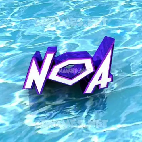 noa in Water style - 3D name wallpaper