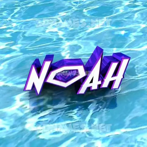 noah in Water style - 3D name wallpaper