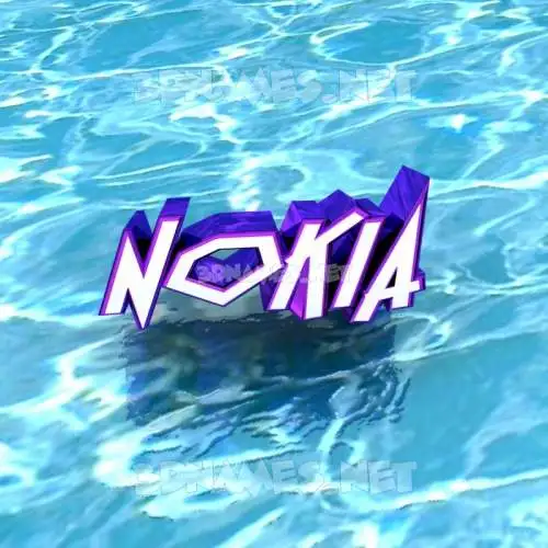 nokia in Water style - 3D name wallpaper