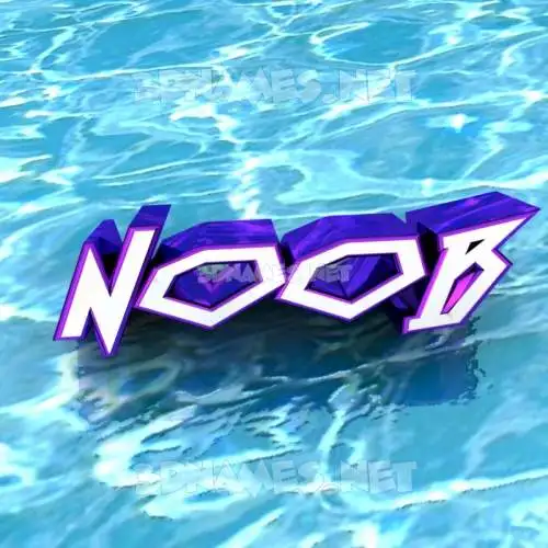 noob in Water style - 3D name wallpaper