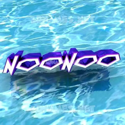 noonoo in Water style - 3D name wallpaper