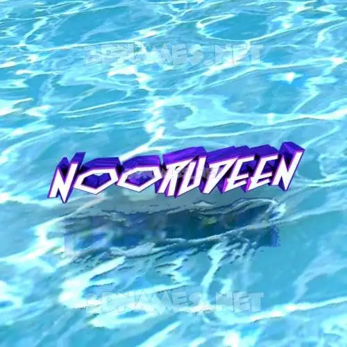 noorudeen in Water style - 3D name wallpaper