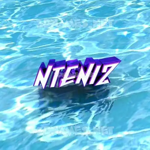 nteniz in Water style - 3D name wallpaper nteniz in Water style - 3D name wallpaper
