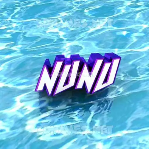 nunu in Water style - 3D name wallpaper nunu in Water style - 3D name wallpaper