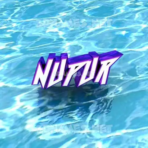 nupur in Water style - 3D name wallpaper