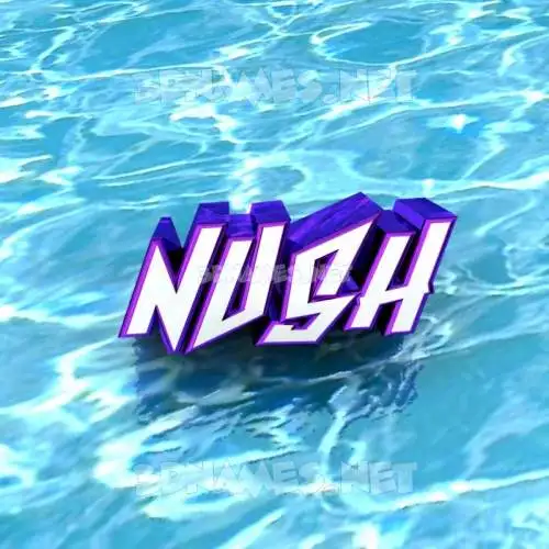 nush in Water style - 3D name wallpaper nush in Water style - 3D name wallpaper