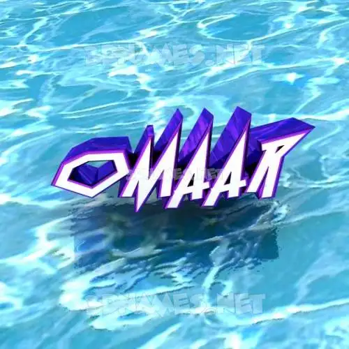 omaar in Water style - 3D name wallpaper omaar in Water style - 3D name wallpaper