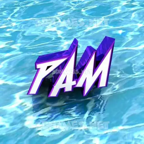 pam in Water style - 3D name wallpaper pam in Water style - 3D name wallpaper