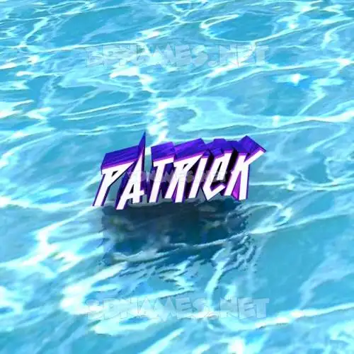 patrick in Water style - 3D name wallpaper