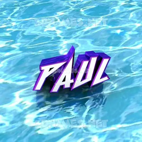 paul in Water style - 3D name wallpaper