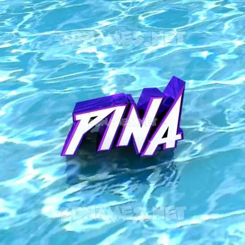 pina in Water style - 3D name wallpaper