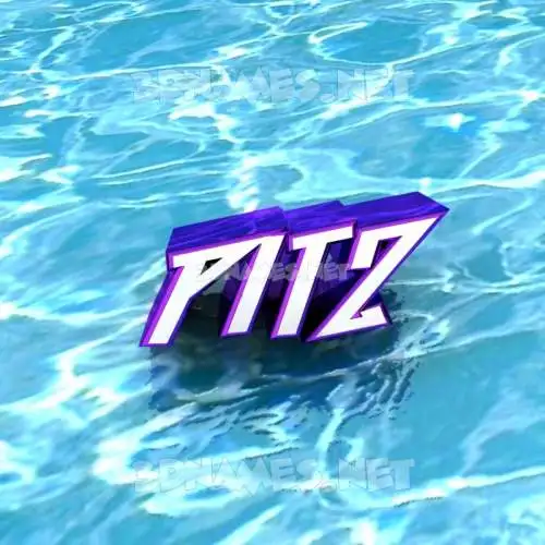 pitz in Water style - 3D name wallpaper pitz in Water style - 3D name wallpaper