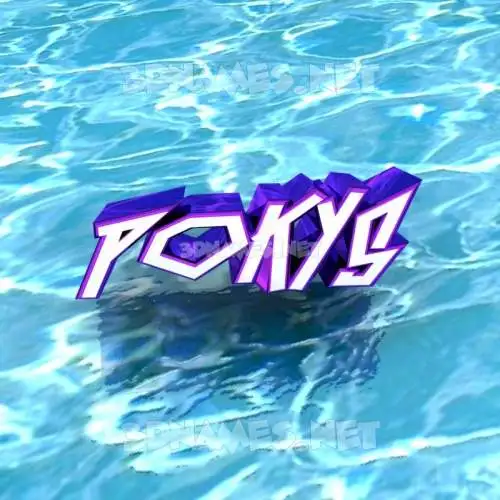 pokys in Water style - 3D name wallpaper pokys in Water style - 3D name wallpaper
