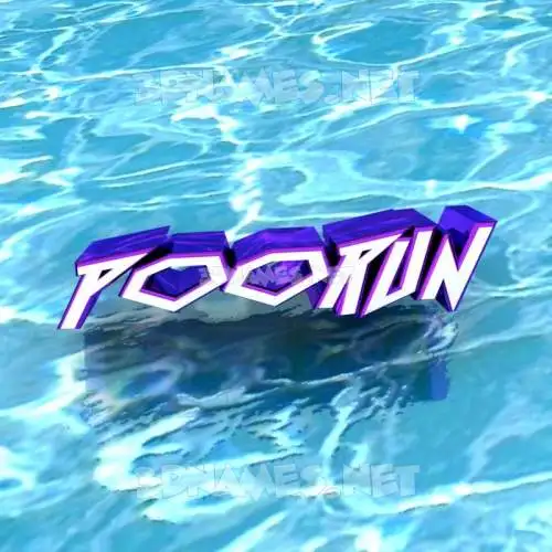 poorun in Water style - 3D name wallpaper