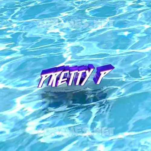 pretty p in Water style - 3D name wallpaper