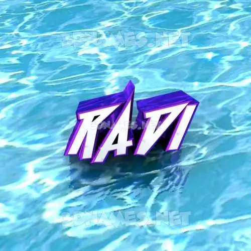 radi in Water style - 3D name wallpaper radi in Water style - 3D name wallpaper