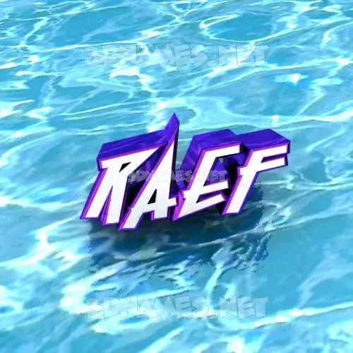 raef in Water style - 3D name wallpaper raef in Water style - 3D name wallpaper