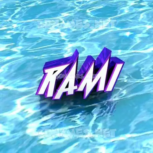 rami in Water style - 3D name wallpaper rami in Water style - 3D name wallpaper