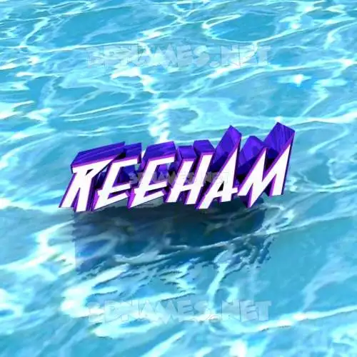reeham in Water style - 3D name wallpaper reeham in Water style - 3D name wallpaper