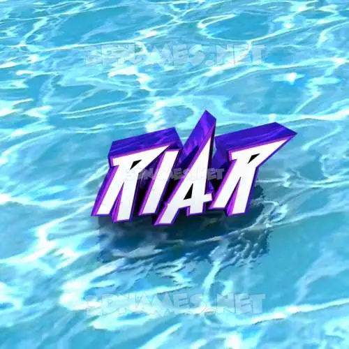 riar in Water style - 3D name wallpaper