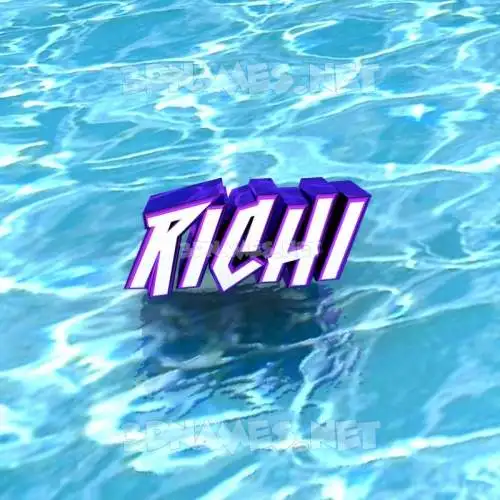 richi in Water style - 3D name wallpaper richi in Water style - 3D name wallpaper