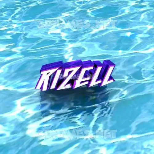 rizell in Water style - 3D name wallpaper rizell in Water style - 3D name wallpaper