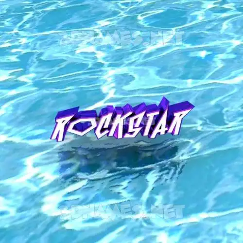 rockstar in Water style - 3D name wallpaper