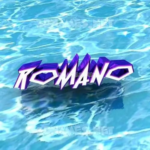 romano in Water style - 3D name wallpaper romano in Water style - 3D name wallpaper