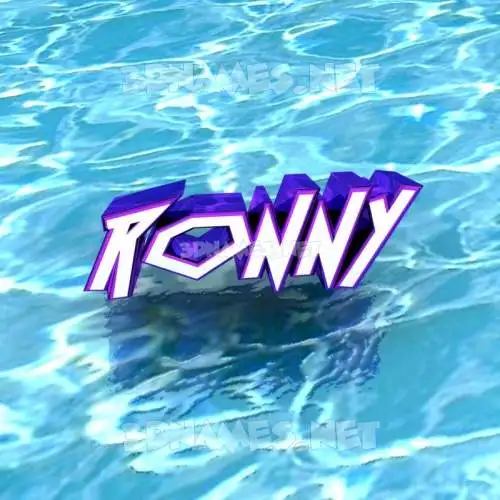 ronny in Water style - 3D name wallpaper