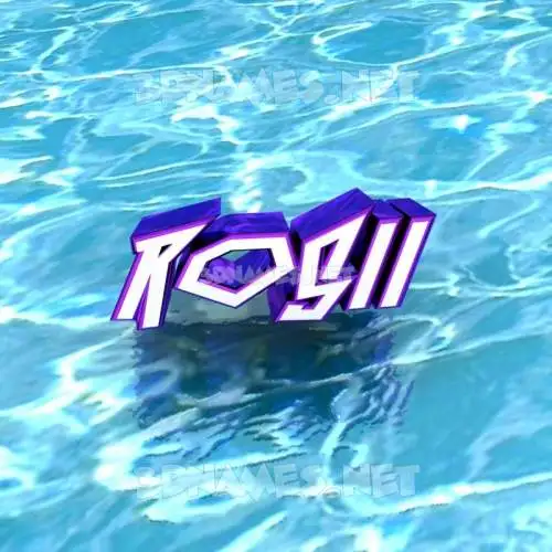 rosii in Water style - 3D name wallpaper