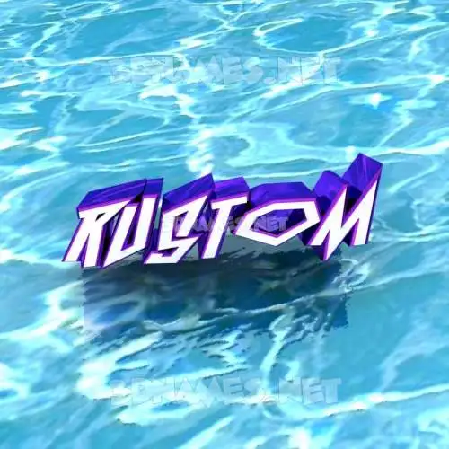 rustom in Water style - 3D name wallpaper rustom in Water style - 3D name wallpaper