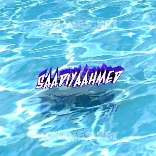 saadiyaahmed in Water style - 3D name wallpaper