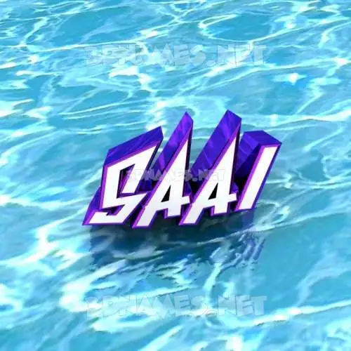 saai in Water style - 3D name wallpaper