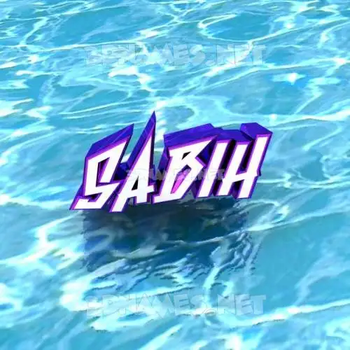 sabih in Water style - 3D name wallpaper sabih in Water style - 3D name wallpaper