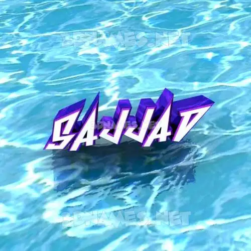 sajjad in Water style - 3D name wallpaper sajjad in Water style - 3D name wallpaper