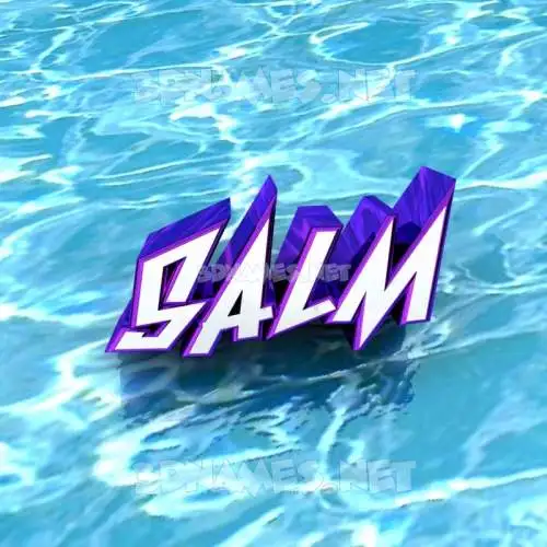 salm in Water style - 3D name wallpaper salm in Water style - 3D name wallpaper