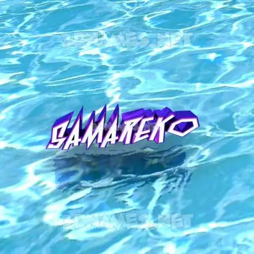 samareko in Water style - 3D name wallpaper samareko in Water style - 3D name wallpaper